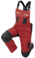 Latzhose QUALITEX IND, rot/anthrazit, 250 g/m², Gr. 58, Z41014-RALH58