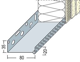 Sokl profil WDVS alu 80mm 90608 (9148) 2,50m/štanga, 10štangi/bunt, Z490608