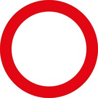 Prometni znak §52/1, 480/1,5mm, Zabrana prometa u oba smjera, Z52/1-480