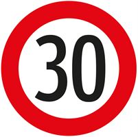 Prometni znak §52/10A, 670/1,5mm, Ograničenje brzine 30km/h, Z52/10A30-670