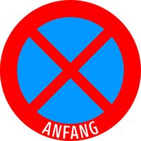 Prometni znak §52/13B, 480/1,5mm, Zabrana zaustavljanja i parkiranja početak, Z52/13B-480ANF