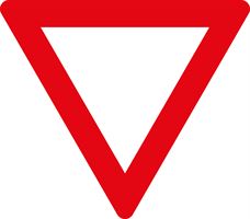 Verkehrszeichen §52/23, 700/1,5mm, Vorrang geben, Z52/23-700
