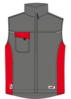 Zimski prsluk LO-ACTIVE antracit/crveni 245 g/m² vel. 58 5kom/pak, ZLO-ACTAR-WW58