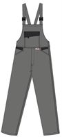 Hlače s naramenicama LO-ACTIVE antracit/crne 245 g/m² vel. 62 5kom/pak, ZLO-ACTAS-LH62