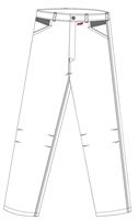 Radne hlače LO-ACTIVE bijele/antracit 245 g/m² vel. 48 5kom/pak, ZLO-ACTWA-BH48