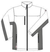 Softshell jakna LO-ACTIVE bijela/antracit 300 g/m² vel. 58 5kom/pak, ZLO-ACTWA-SJ58