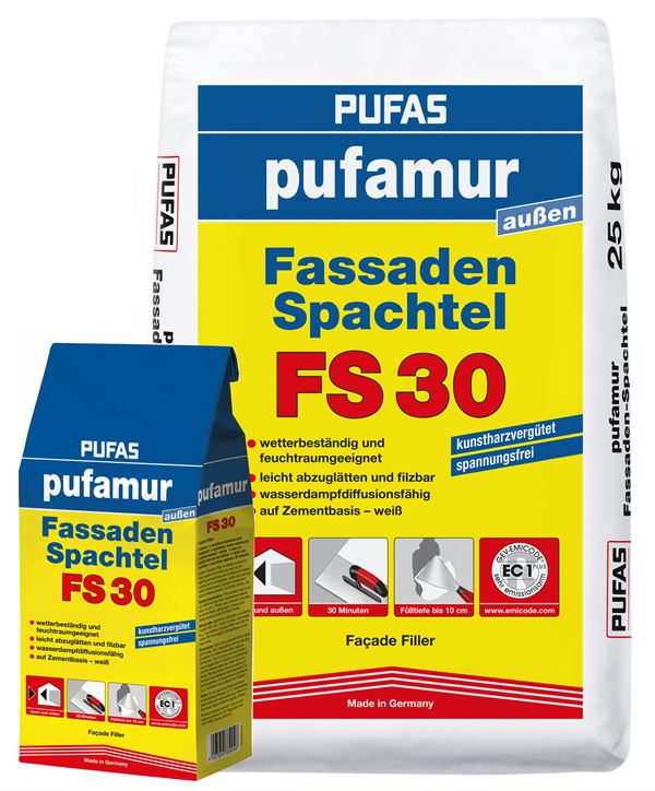 Fassaden-Spachtel PUFAMUR FS30 25kg/Sack 40Sack/Pal, Z033906