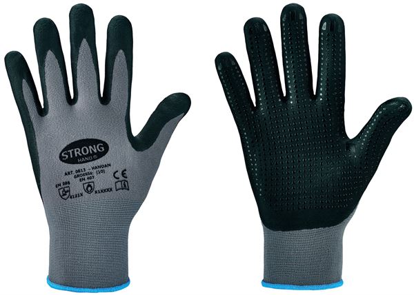 Radne rukavice HANDAN STRONGHAND®, sive, EN388+EN407, vel. 10,, Z061310