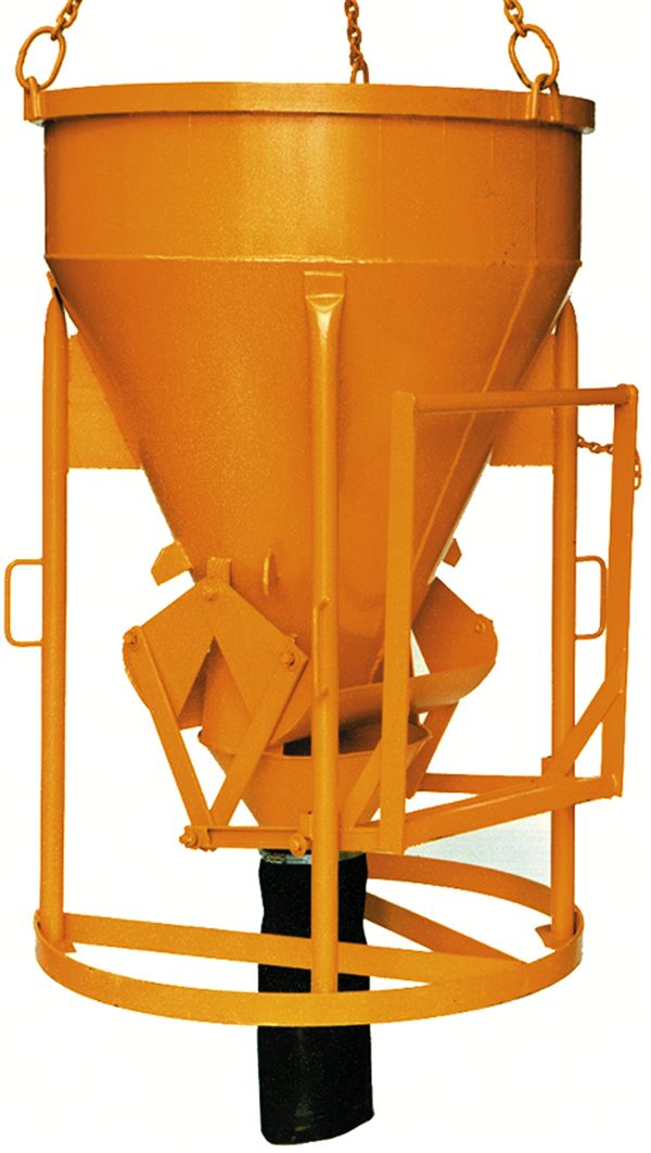 Silos za beton 1016.12, 1000l cilindrično-konični oblik s polugom, Z10660
