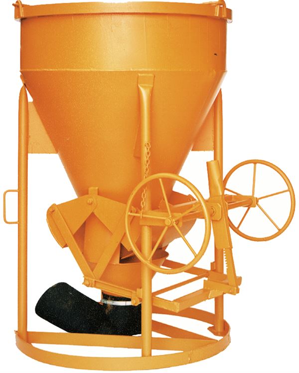 Silos za beton 1016H.12, 1000l cilindrično-konični oblik s okretnim kolom, Z10860
