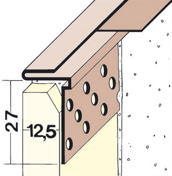 Završni profil PVC 3766 3,00m/štanga, 35štangi/karton 70kart/pal, Z43766300