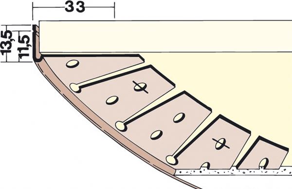 Završni profil PVC 3768 3m/štanga, 20štangi/karton 182kart/pal, Z43768300