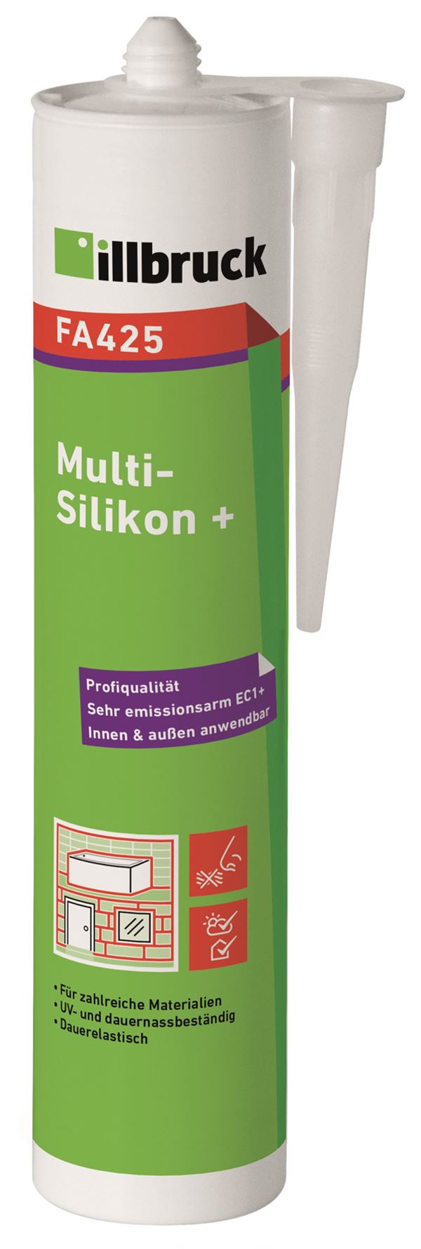 Univerzalni silikon ILLBRUCK FA425 transparent 310ml 12kom/kart 100kart/pal, Z503030