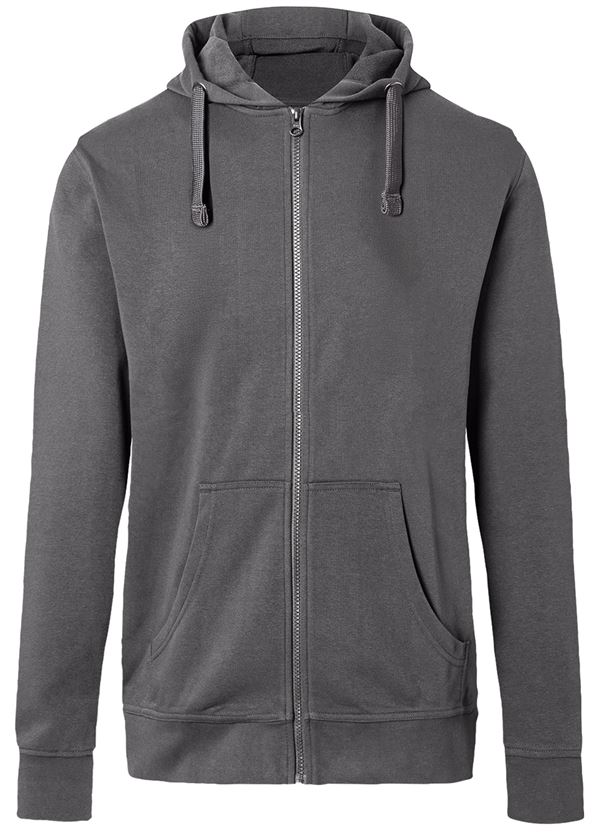 Kapuzen-Sweatjacke KÜBLER SHIRTS anthrazit 320 g/m², UV-Schutz UPF 50+, Gr. XL, Z523697XL