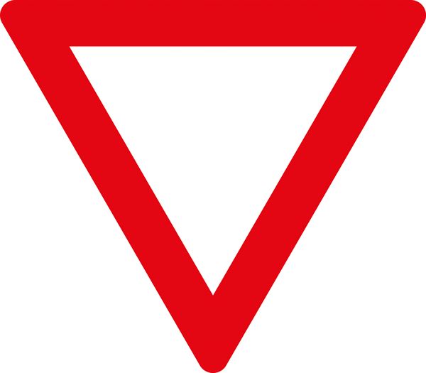 Verkehrszeichen §52/23, 700/1,5mm, Vorrang geben, Z52/23-700