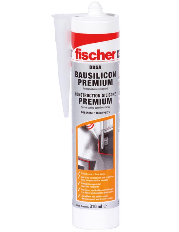 Građevinski silikon FISCHER DBSI sivi 310ml 12kom/kart 104kart/pal, Z53482