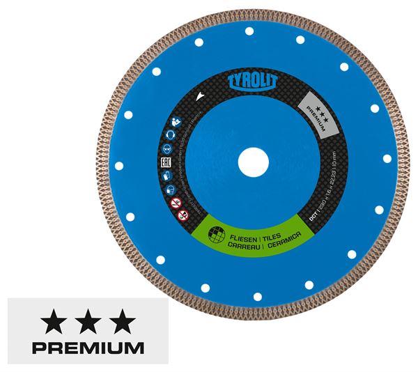 Dia rezna ploča za keramičke pločice 1A1R 250x1,6x25,4/30/35mm DCT TYROLIT, Z5645