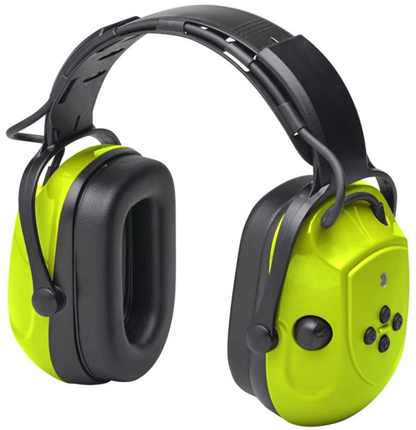 Kapselgehörschutz PROFI BLUETOOTH grün mit Kopfbügel, SNR 29dB, EN352-1, VPE3, Z701437