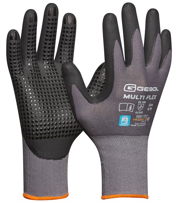 Radne rukavice za montažu MULTI FLEX, sivo/crne, EN388+407, vel. 11, 12pari/pak, 72pari/karton, Z709279