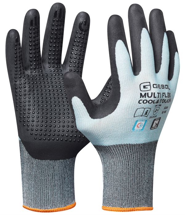 Radne rukavice za montažu MULTI FLEX COOL&TOUCH, plavo/crne, EN388+407, vel. 9, 12pari/pak, 72pari/karton, Z709377T