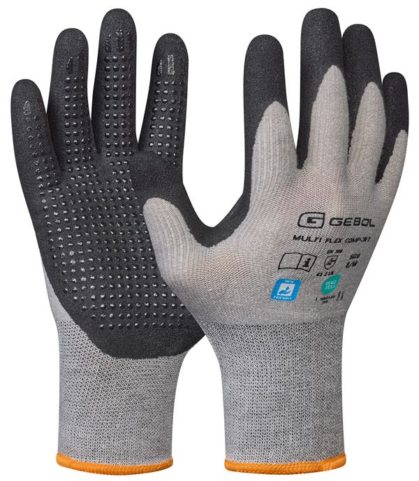 Radne rukavice za montažu MULTI FLEX COMFORT, sivo/crne, EN388, vel. 11, 12pari/pak, 72par/karton, Z709579