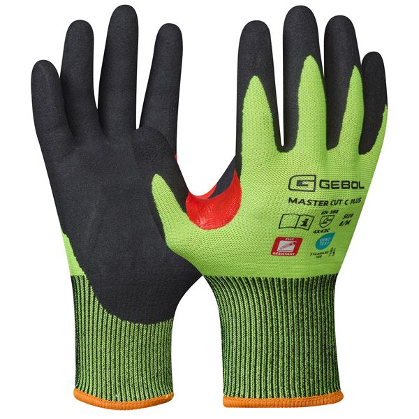 Radne rukavice za montažu MASTER CUT C PLUS, zeleno/crne, EN388, vel. 10, 12pari/pak, 72par/karton, Z709822