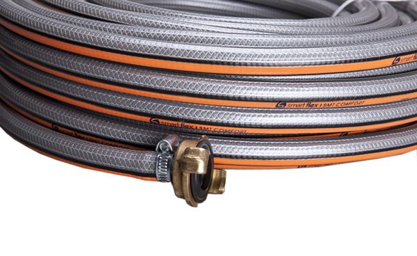 Crijevo za vodu SMARTFLEX SMT 1/2" sivo/narančasto 14bar kompl. s GEKA-spojnicama 25m/rola, Z80101325K