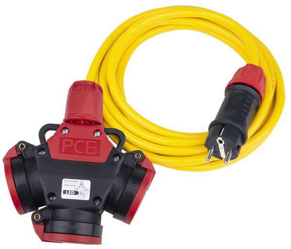 Šuko utičnica 3-struka s LED prikazom, pklopac i 5m kabla 3x1,5, Z98090531