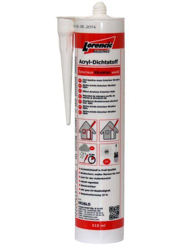 Akrilno brtvilo Exterieur Struktur bijelo 310ml 20kom/karton, ZKR26LO