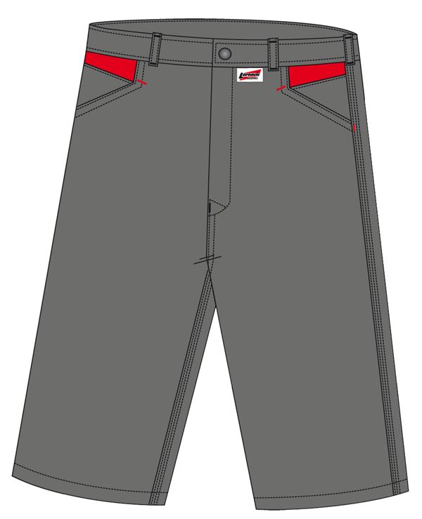 Kratke hlače LO-ACTIVE antracit/crvene 245 g/m² vel. 48 5kom/pak, ZLO-ACTAR-AS48