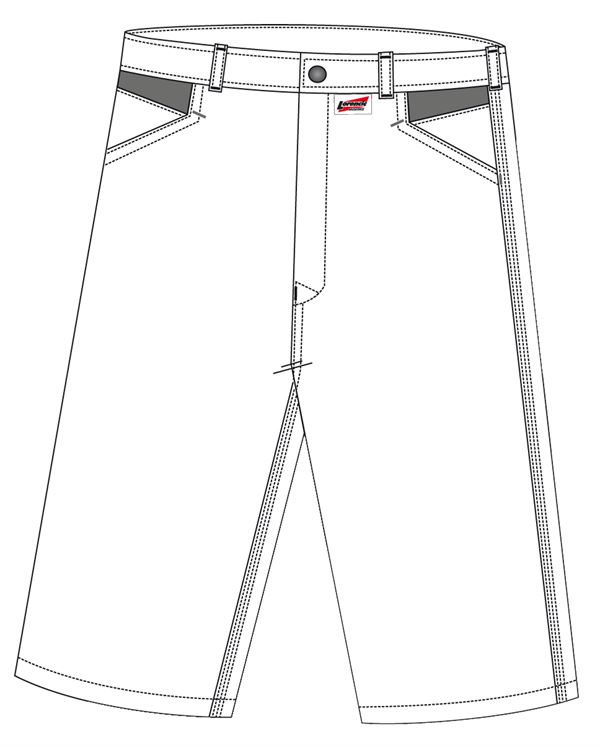 Kratke hlače LO-ACTIVE bijele/antracit 245 g/m² vel. 58 5kom/pak, ZLO-ACTWA-AS58