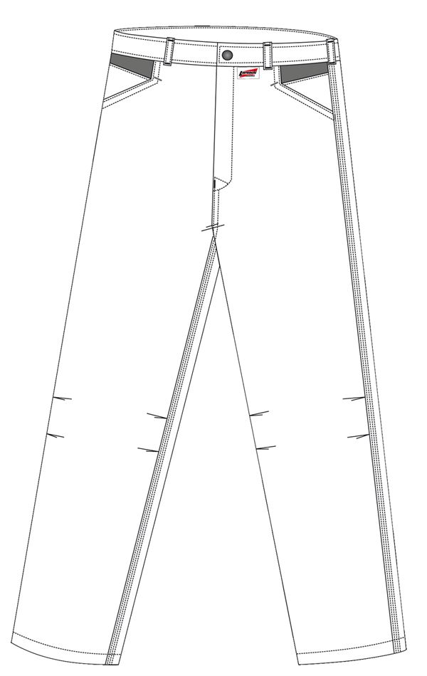 Radne hlače LO-ACTIVE bijele/antracit 245 g/m² vel. 58 5kom/pak, ZLO-ACTWA-BH58
