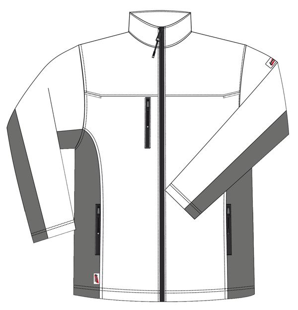 Softshell jakna LO-ACTIVE bijela/antracit 300 g/m² vel. 48 5kom/pak, ZLO-ACTWA-SJ48