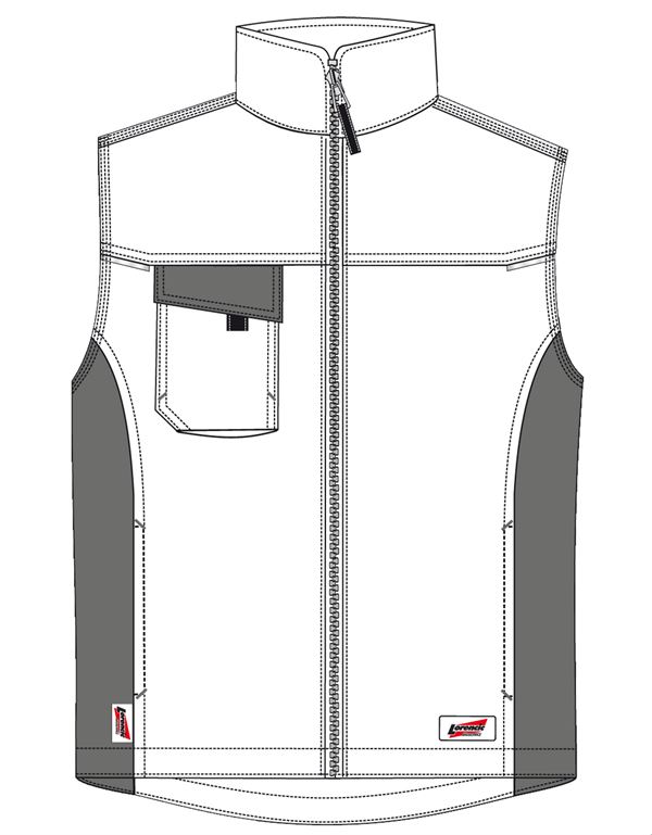 Zimski prsluk LO-ACTIVE bijele/antracit 245 g/m² vel. 58 5kom/pak, ZLO-ACTWA-WW58
