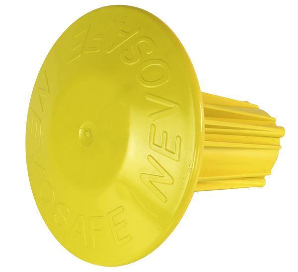 Zaštitna kapa NEVOSAFE-PLUS sa čeličnim umetkom žuta za šipke 6-20mm 90kom/kart 24kart/pal, ZSKAS620G90